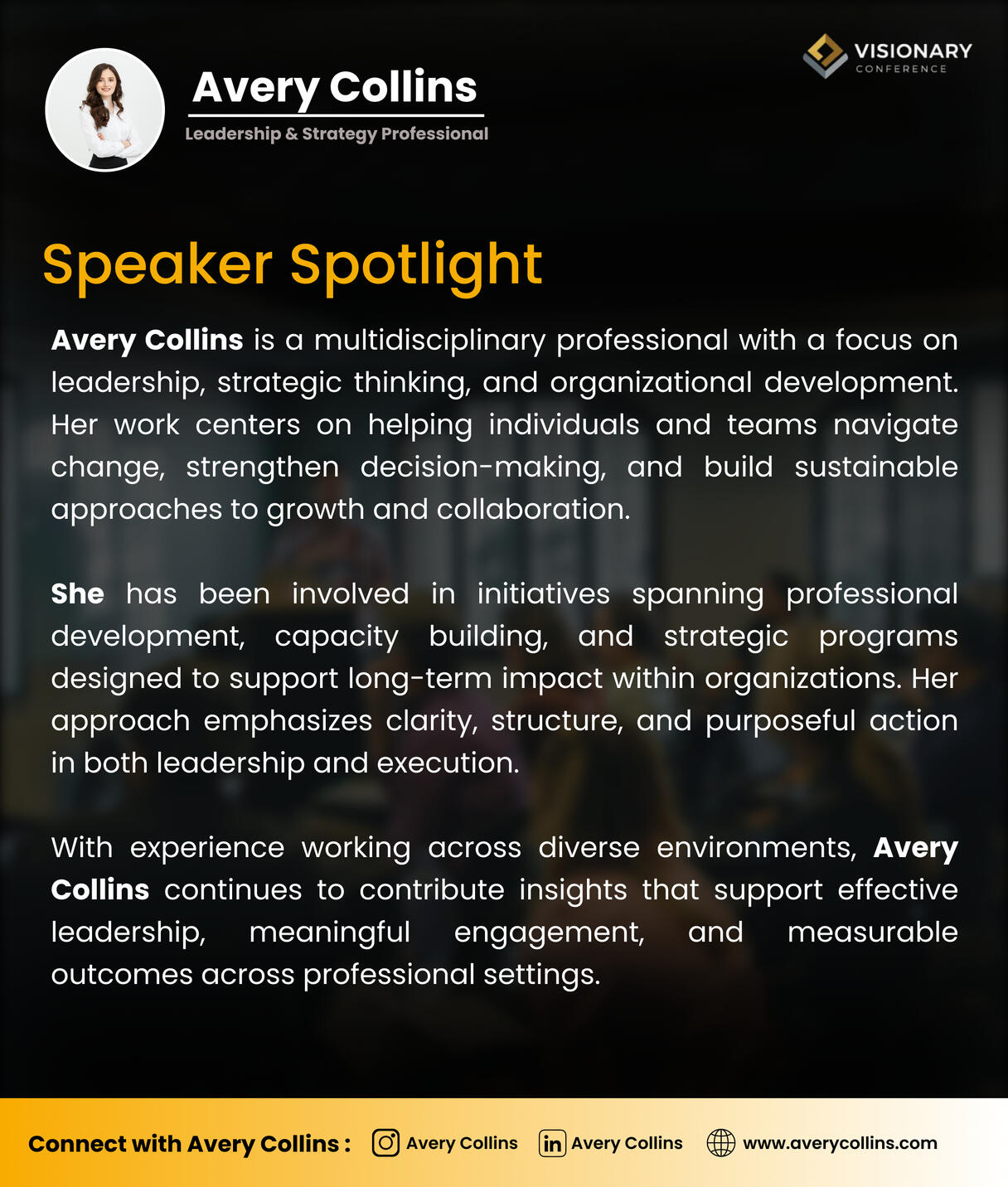 Speaker Bio