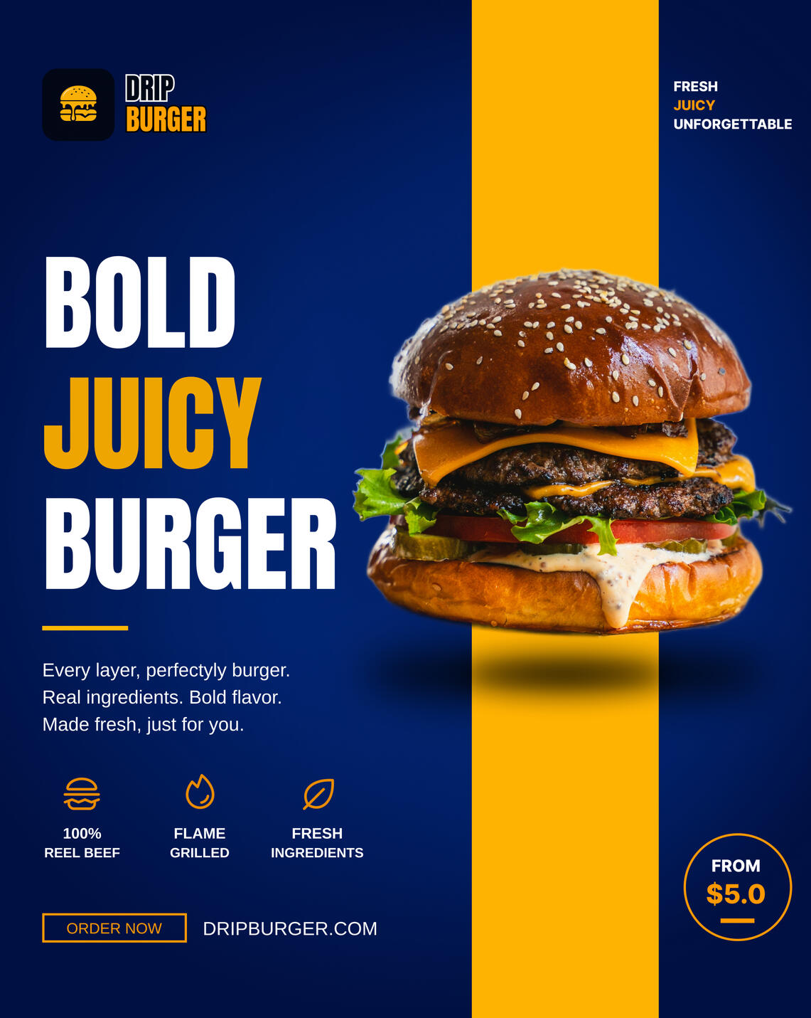 DRIP BURGER - Brand Identity Concept